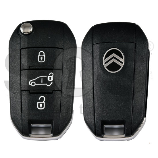 Flip Key for Citroen Buttons:3 / Frequency:434 MHz / Transponder: NCF296A/HITAG AES / Part No : 98 537 139 80 
