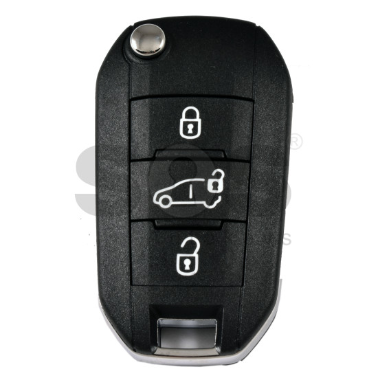 Flip Key for Citroen Buttons:3 / Frequency:434 MHz / Transponder: NCF296A/HITAG AES / Part No : 98 537 139 80 