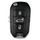 Flip Key for Citroen Buttons:3 / Frequency:434 MHz / Transponder: NCF296A/HITAG AES / Part No : 98 537 139 80 