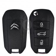 OEM Flip Key for Citroen C4 Cactus 2014+ Buttons:3 / Frequency:434 MHz / Transponder:PCF 7941 / Blade signature:HU 83 / Immobiliser System:BCM / Part No:1612121480/1612121380