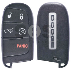 OEM Smart Key for Dodge Buttons:4+1 / Frequency:433MHz / Transponder:HITAG2/ PCF 7945/7953 / Blade signature:CY24/SIP22 / FCC ID:M3N-40821302 / Keyless Go ( Automatic Start )