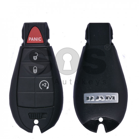 OEM Smart Key for Dodge Buttons:3+1 / Transponder:PCF 7961 / Frequency:433MHz / Blade signature:CY24