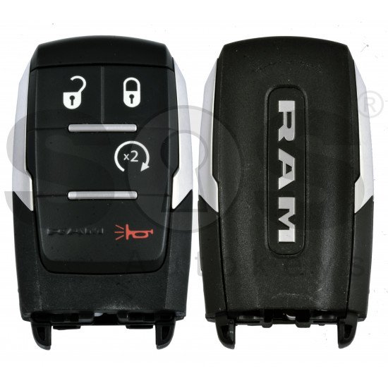 OEM Smart Key for Dodge RAM Buttons:3+1 / Frequency:434MHz / Transponder: HITAG/ 128-bit/  AES/ PCF7953M / Blade signature:CY24/SIP22 / Keyless Go / (Automatic Start)