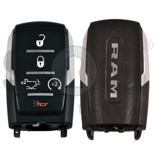 OEM Smart Key for Dodge RAM LONGHORN 2019-2024 Buttons:4+1 / Frequency:434MHz / Transponder: PCF7939/HITAG AES / Part No : 68584157AA / Keyless Go / (Automatic Start) OEM Smart Key for Dodge RAM LONGHORN 2019-2024 Buttons:4+1 / Frequency:434MHz / Transponder: PCF7939/HITAG AES / Part No : 68584157AA / Keyless Go / (Automatic Start)