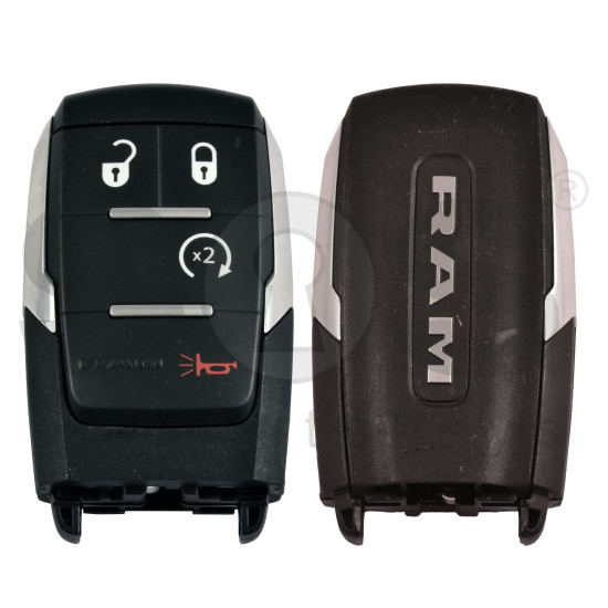 OEM Smart Key for Dodge RAM 2019-2024 Buttons:3+1 / Frequency:434MHz / Transponder: HITAG AES / Part No : 68575428AA / Keyless Go / (Automatic Start) OEM Smart Key for Dodge RAM 2019-2024 Buttons:3+1 / Frequency:434MHz / Transponder: HITAG AES / Part No : 68575428AA / Keyless Go / (Automatic Start)