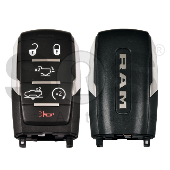 OEM Smart Key for Dodge RAM    2019-2024 Buttons:6/ Frequency:434MHz / Transponder: PCF7939/HITAG AES  / Part No : 68584156AA / Keyless Go / (Automatic Start)