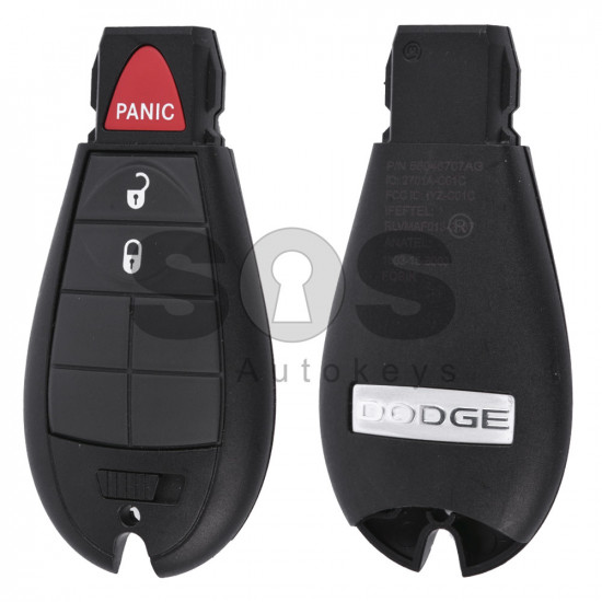 OEM Smart Key for Dodge Buttons:2+1 / Transponder:PCF 7941 / Frequency:433MHz / Blade signature:CY24 / Part No:56046707AG