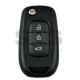 OEM Flip Key for Dacia Buttons:3 / Frequency:434MHz / Transponder: PCF7961/HITAG AES  