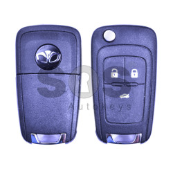 OEM Flip  Key for Daewoo Buttons:3 / Frequency:433MHz / Transponder:PCF 7937 /  Blade signature:HU100 / Immobiliser System:BCM / Part No:GM13500210