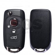 OEM Flip Key for Fiat 500/500X Buttons:3 / Frequency:434MHz / Transponder:Megamos 88/ AES / VIRGIN / Blade signature:SIP22 / Model: I6FA / Part. No: 71778806 / 600062670