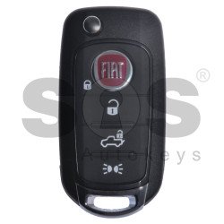 OEM Flip Key for Fiat 500 / 500X Buttons:4 / Frequency: 434MHz / Transponder:Megamos 88/ AES / Blade signature: SIP22 / VIRGIN / Model: I6FA / Part. No: 71778806 / 6000626702 / AFTERMARKET SHELL
