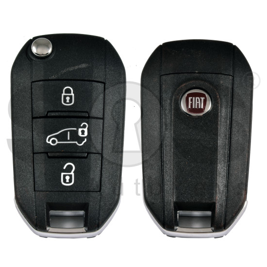 OEM  Flip Key for Fiat   Buttons:3 / Frequency:434MHz / Transponder:  NCF296/HITAG 128 BIT AES  / Part No : 98480942/98 480 942 80 