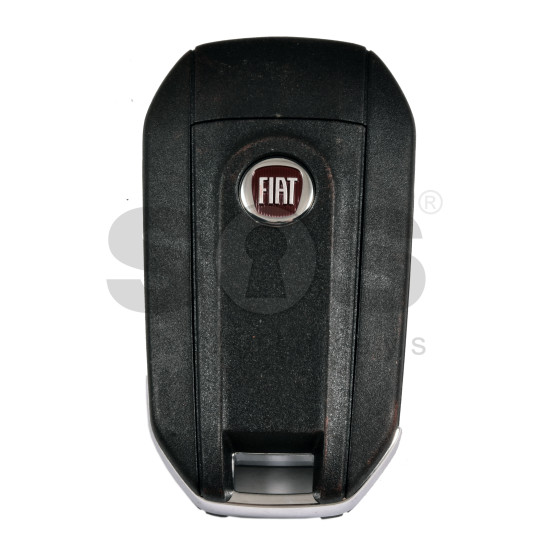 OEM  Flip Key for Fiat   Buttons:3 / Frequency:434MHz / Transponder:  NCF296/HITAG 128 BIT AES  / Part No : 98480942/98 480 942 80 