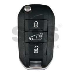 OEM  Flip Key for Fiat   Buttons:3 / Frequency:434MHz / Transponder:  NCF296/HITAG 128 BIT AES  / Part No : 98480942/98 480 942 80 