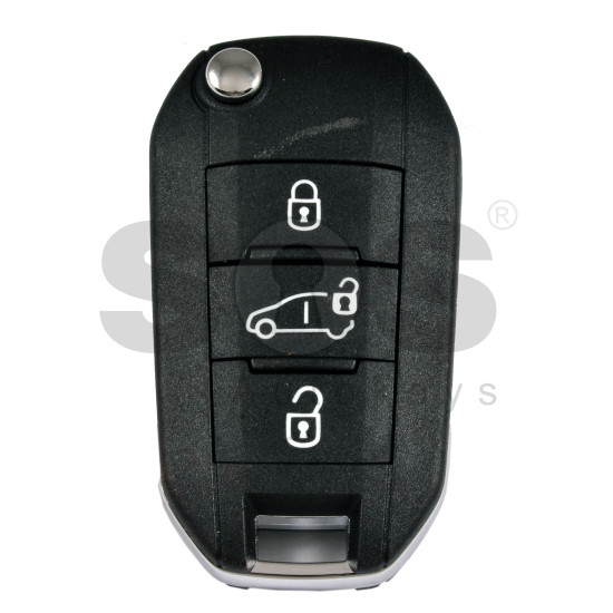 OEM  Flip Key for Fiat   Buttons:3 / Frequency:434MHz / Transponder:  NCF296/HITAG 128 BIT AES  / Part No : 98480942/98 480 942 80 