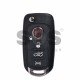 OEM  Flip Key for Fiat 500/500X Buttons:4 / Frequency:434MHz / Transponder:HITAG VIRGIN / Blade signature:SIP22