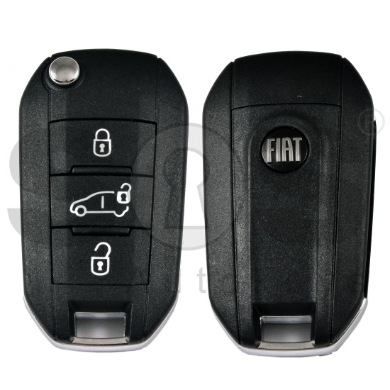 OEM  Flip Key for Fiat   Buttons:3 / Frequency:434MHz / Transponder:  NCF296/HITAG AES  / Part No : 9852923080/98 529 230 80
