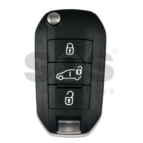 OEM  Flip Key for Fiat   Buttons:3 / Frequency:434MHz / Transponder:  NCF296/HITAG AES  / Part No : 9852923080/98 529 230 80