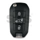 OEM  Flip Key for Fiat   Buttons:3 / Frequency:434MHz / Transponder:  NCF296/HITAG AES  / Part No : 9852923080/98 529 230 80