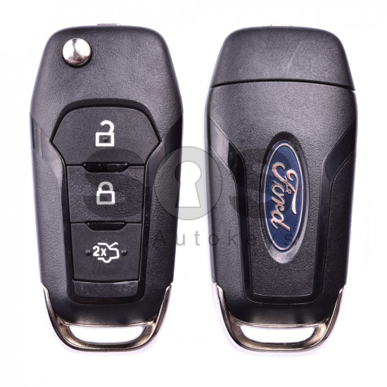 OEM Flip Key for Ford Buttons:3 / Frequency:434MHz / Transponder:HITAG Pro / Blade signature:HU101 / Part No: 2089152 / 092151-01765 / 089153-00860  