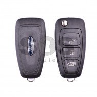 OEM Flip Key for Ford Transit 2015+ Buttons:3 / Frequency:433 MHz / Transponder:4D63 80-Bit / Blade signature:HU101 / Immobiliser System:Dashboard / Part No: 2040178 / 181178 / BK2T-15K601-AA / BK2T-15K601-AC