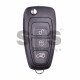 OEM Flip Key for Ford Transit 2015+ Buttons:3 / Frequency:433 MHz / Transponder:PCF 7945 / Blade signature:HU101 / Immobiliser System:Dashboard / Part No: 2149959 / 2013328 / GK2T-15K601-AB / GK2T-15K601-AC / GK2T-15K601-BB/ Logo less