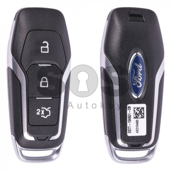 OEM Smart  Key for Ford Buttons:3 / Frequency:434MHz / Transponder:HITAG-Pro / Blade signature:HU101 / Part No:DS7T-15K601-DB / 1941607 / Keyless Go