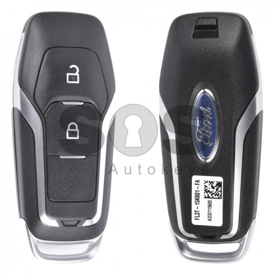 OEM Smart Key for Ford Buttons:2 / Frequency:434MHz / Transponder:HITAG-Pro / Blade signature:HU101 / Part No FL3T-15K601-FA / Keyless Go  