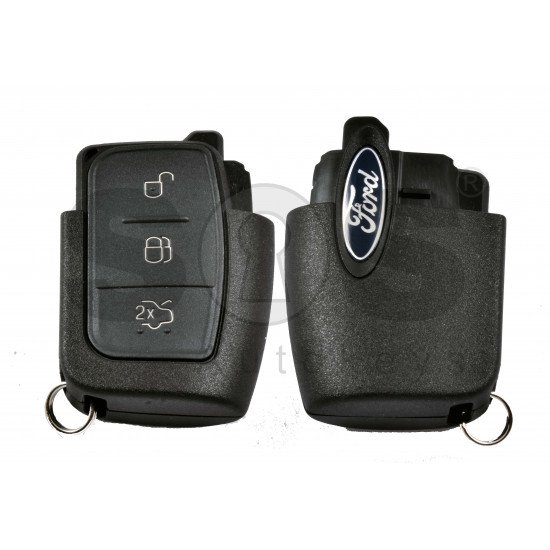 OEM Flip Key for Ford Buttons:3 / Frequency:434MHz / Transponder:4D60 / Blade signature:HU101/FO21 / Immobiliser System:Dashboard / Part No:3M5T-15K601-AC / Remote only 