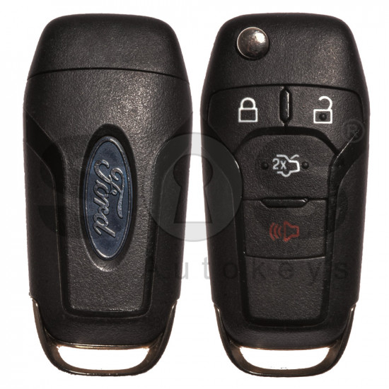 OEM Flip Key for Ford Fusion Buttons:3+1 / Frequency: 315MHz / Transponder:HITAG PRO / Blade signature: HU101 / Part No: 183143-00338