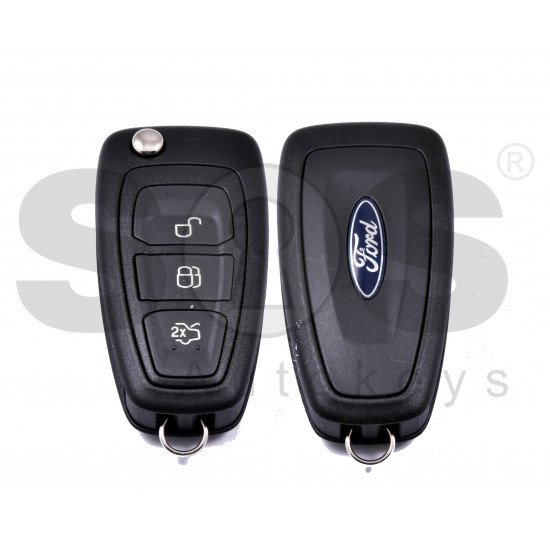 Flip Key for Ford Buttons:3 / Frequency:433 MHz / Transponder:4D63-80Bit /Blade signature:HU101 / Immobiliser system:Dashboard  / Part No: AM5T 15K601 AE	
