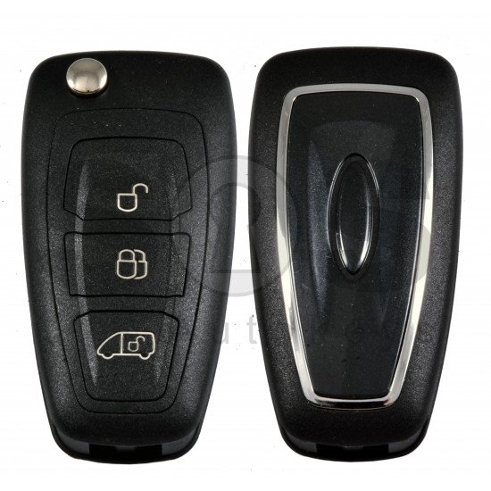 Flip Key for Ford Transit 2015+ Buttons:3 / Frequency:433 MHz / Transponder: Texas 4D60  / Blade signature:HU101 / Immobiliser System:Dashboard / Part No: GK2T-15K601-AB