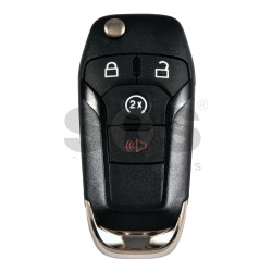 OEM Flip Key for Ford F-150 204 Buttons:3+1 / Frequency:433MHz / Transponder: PCF7945/HITAG PRO  / Blade signature: HU101 / Part No: PC3T-15K601-LA  / USED 