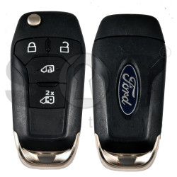 OEM Flip Key for Ford  Buttons:4 / Frequency:434MHz / Transponder: PCF7945/HITAG PRO  / Blade signature:HU101 / Part No:  KK3T-15K601-AB