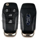 OEM Flip Key for Ford  Buttons:4 / Frequency:434MHz / Transponder: PCF7945/HITAG PRO  / Blade signature:HU101 / Part No:  KK3T-15K601-AB