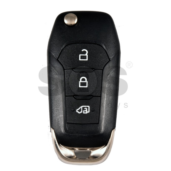 OEM Flip Key for Ford  Buttons:3 / Frequency:434MHz / Transponder: PCF7945/HITAG PRO    / Part No:  LK4T-15K601-CA