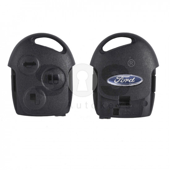 OEM Regular Key for Ford Buttons:3 / Frequency:434MHz Transponder:4D63 / Blade signature:HU101/FO21 / Immobiliser System:Dashboard / Part No: 1699827 / 1233541 / 2S6T1-5K601-BA (Remote only)