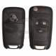 OEM Flip Key for Holden Buttons:3 / Frequency: 315MHz / Transponder: HITAG2/ ID46 / Blade signature: HU100 / Immobiliser System: BCM / Part No: GM13500223