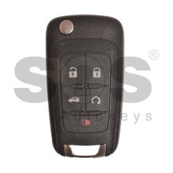 OEM Flip Key for Buick(GM) / Buttons:5 / Frequency: 315MHz /Transponder: HITAG2/ ID46 / Blade signature: HU100 / Immobiliser System: BCM / Part No: 13500226 (Automatic Start)