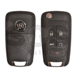 OEM Flip Key for Buick(GM) / Buttons:5 / Frequency: 315MHz /Transponder: HITAG2/ ID46 / Blade signature: HU100 / Immobiliser System: BCM / Part No: 13500226 (Automatic Start)