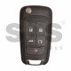 OEM Flip Key for Buick (GM) / Buttons:5 / Frequency: 315MHz /Transponder: HITAG2/ ID46 / Blade signature: HU100 / Immobiliser System: BCM / Part No: 13500224 / Keyless GO (Automatic Start)