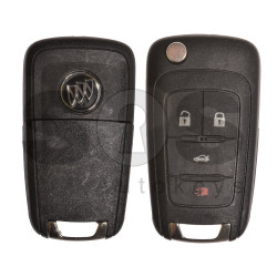 OEM Flip Key for Buick (GM) / Buttons:4 / Frequency: 315MHz / Blade signature: HU100 / Immobiliser System: BCM / Part No: 13500227