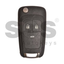 OEM Flip Key for Buick(GM) / Buttons:3 / Frequency: 315MHz / Transponder: HITAG2/ ID46 / Blade signature: HU100 / Immobiliser System: BCM / Keyless GO