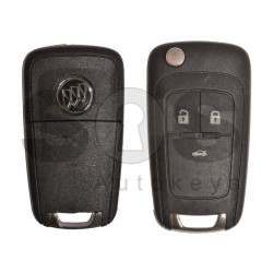 OEM Flip Key for Buick(GM) / Buttons:3 / Frequency: 315MHz / Transponder: HITAG2/ ID46 / Blade signature: HU100 / Immobiliser System: BCM / Keyless GO