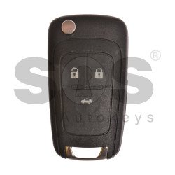 OEM Flip Key for Buick(GM) / Buttons:3 / Frequency: 315MHz / Transponder: HITAG2/ ID46 / Blade signature: HU100 / Immobiliser System: BCM / Part No: 13500459/ 13500460