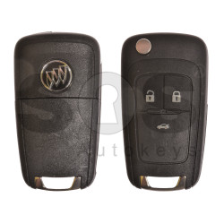 OEM Flip Key for Buick(GM) / Buttons:3 / Frequency: 315MHz / Transponder: HITAG2/ ID46 / Blade signature: HU100 / Immobiliser System: BCM / Part No: 13500459/ 13500460