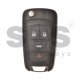OEM Flip Key for GM / Buttons:4 / Frequency: 434MHz / Transponder: HITAG2/ ID46 / Blade signature:HU100 / Immobiliser System:BCM / Part No: GM22974116 / Keyless GO