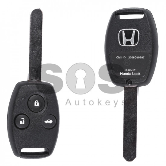 Regular Key for Honda Civic Buttons:3 / Frequency:433MHz / Transponder:PCF 7961 / Blade signature:HON66 / Part No:35111-SMG-305 / Manufacture:Witte