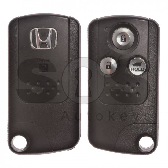 OEM Smart Key for Honda CR-V 2009+ Buttons:3 / Frequency: 433.92MHz / Transponder:HITAG2/ ID46/ PCF7953 BI-PHASE / Blade signature:HON66 / Part No:72147-T1G-E11 / Keyless Go