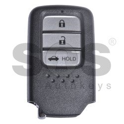 OEM Smart Key for Honda Accord 2018+ Buttons:3 / Frequency: 434MHz / Transponder: HITAG3/ 128-Bit/ AES / Blade signature: HON66  / Part No: 72147-TVA-H0 / Keyless Go